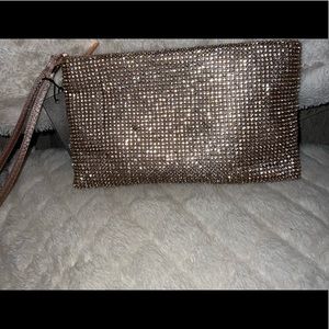 New with tags rhinestone clutch